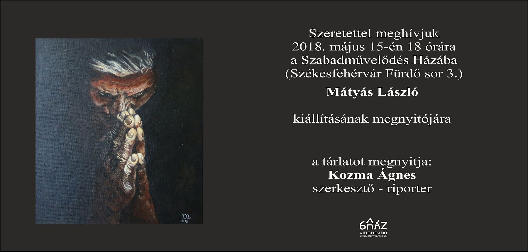 Kedden lesz Mátyás László kiállításának megnyitója